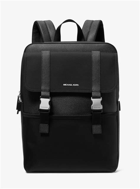 michael kors kent nylon backpack black|Michael Kors Backpack sale clearance.